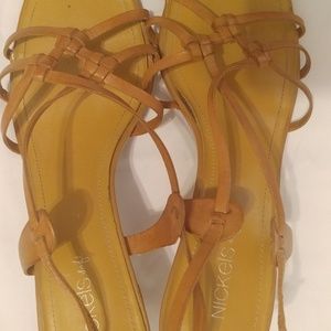 Tan strappy sandals
